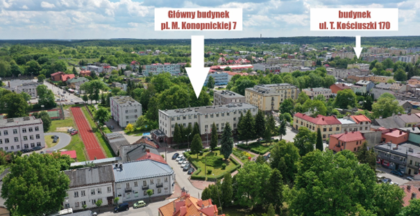 Lokalizcja Starostwa Powiatowego w Szydłowcu
